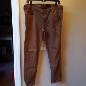 Saddle brown straight jeans from Anthropologie